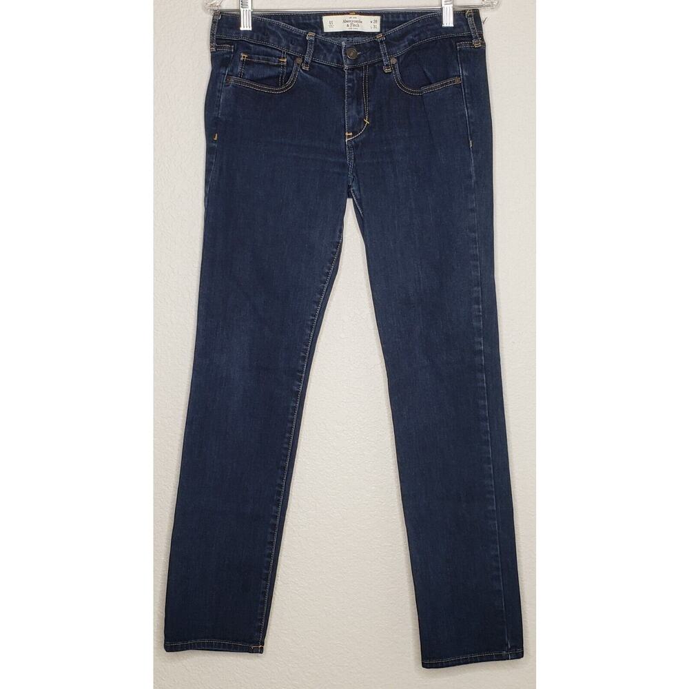 Abercrombie & Fitch Womens Jeans 6 Short 28x31‎ Dark Wash Blue Skinny Low Rise